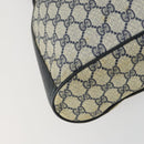 GUCCI GG Supreme Sherry Line Shoulder Bag PVC Navy Gold 41 02 034 Auth 156842-11