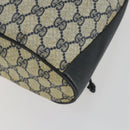 GUCCI GG Supreme Sherry Line Shoulder Bag PVC Navy Gold 41 02 034 Auth 156842-12