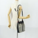 GUCCI GG Supreme Sherry Line Shoulder Bag PVC Navy Gold 41 02 034 Auth 156842-22