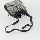 GUCCI GG Supreme Sherry Line Shoulder Bag PVC Navy Gold 41 02 034 Auth 156842-7