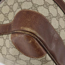 GUCCI GG Supreme Boston Bag PVC Beige Gold Auth 156843-11