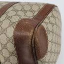 GUCCI GG Supreme Boston Bag PVC Beige Gold Auth 156843-12