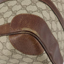 GUCCI GG Supreme Boston Bag PVC Beige Gold Auth 156843-13