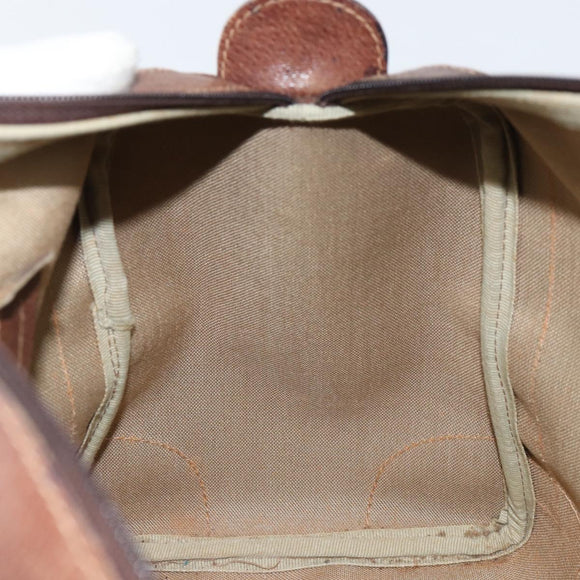 GUCCI GG Supreme Boston Bag PVC Beige Gold Auth 156843