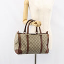 GUCCI GG Supreme Boston Bag PVC Beige Gold Auth 156843-20