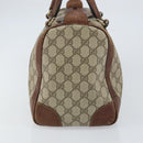 GUCCI GG Supreme Boston Bag PVC Beige Gold Auth 156843-4