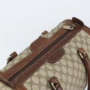 GUCCI GG Supreme Boston Bag PVC Beige Gold Auth 156843-6