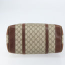 GUCCI GG Supreme Boston Bag PVC Beige Gold Auth 156843-9