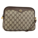 GUCCI GG Supreme Shoulder Bag PVC Beige Gold 97 02 068 Auth 156844-1