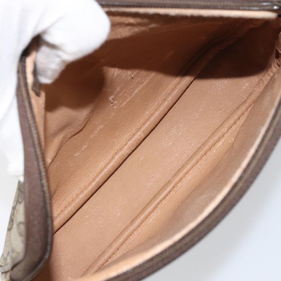 GUCCI GG Supreme Shoulder Bag PVC Beige Gold 97 02 068 Auth 156844