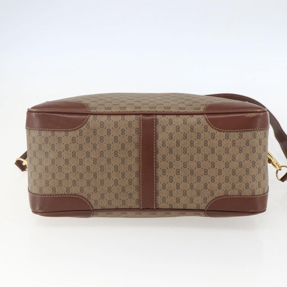 GUCCI Micro GG Supreme Boston Bag PVC 2way Beige Gold 002 122 0033 Auth 156846