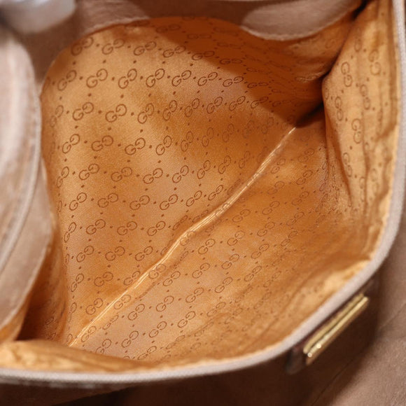 GUCCI Micro GG Supreme Boston Bag PVC 2way Beige Gold 002 122 0033 Auth 156846