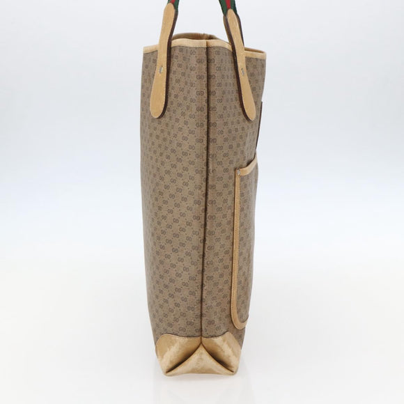 GUCCI Micro GG Supreme Web Sherry Line Bag PVC Beige 002 904 0223 Auth 156847