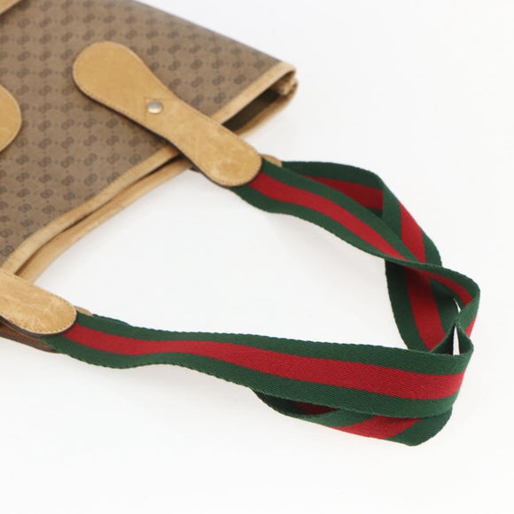 GUCCI Micro GG Supreme Web Sherry Line Bag PVC Beige 002 904 0223 Auth 156847