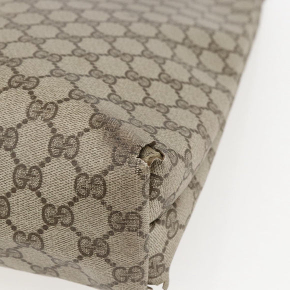 GUCCI GG Supreme Web Sherry Line Tote Bag PVC Beige Red 39 02 003 Auth 156848