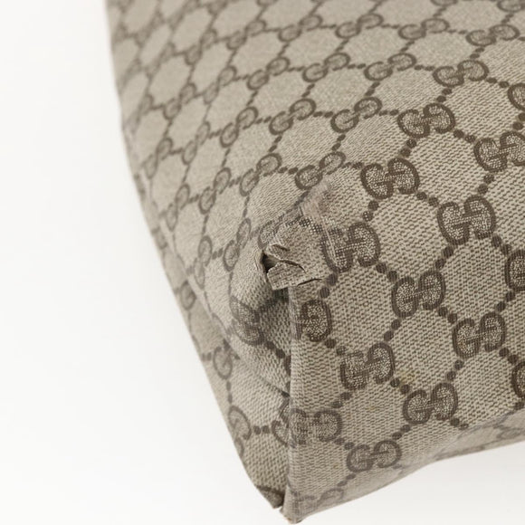 GUCCI GG Supreme Web Sherry Line Tote Bag PVC Beige Red 39 02 003 Auth 156848