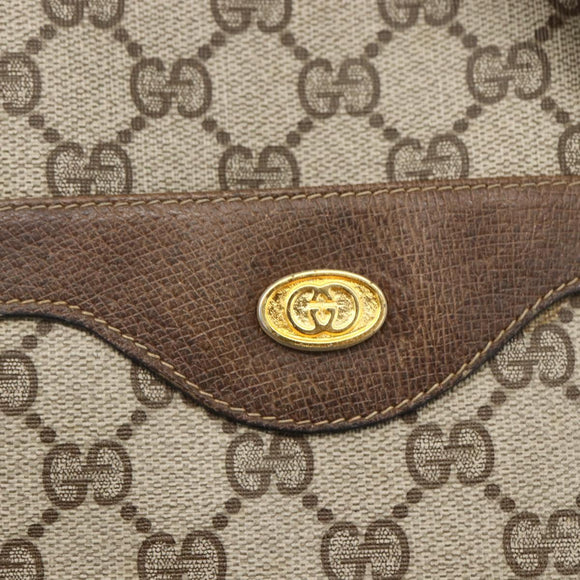 GUCCI GG Supreme Web Sherry Line Tote Bag PVC Beige Red 39 02 003 Auth 156848