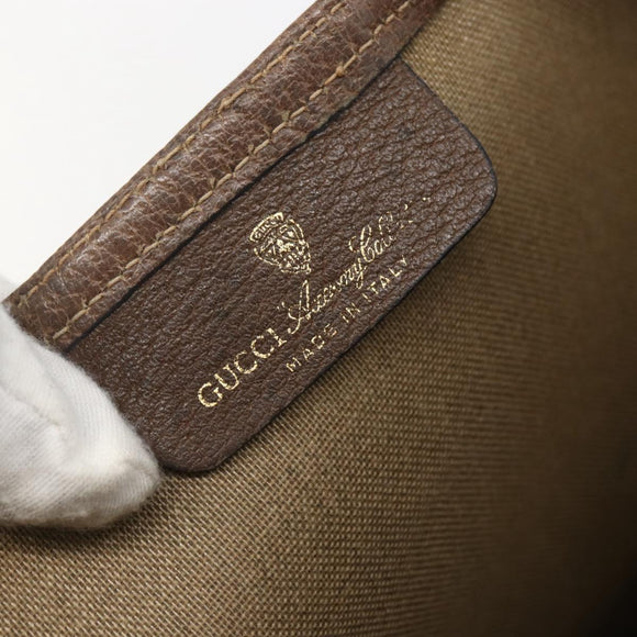 GUCCI GG Supreme Web Sherry Line Tote Bag PVC Beige Red 39 02 003 Auth 156848