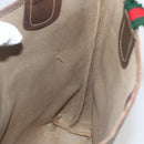 GUCCI GG Supreme Web Sherry Line Tote Bag PVC Beige Red 39 02 003 Auth 156848-17