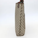 GUCCI GG Supreme Web Sherry Line Tote Bag PVC Beige Red 39 02 003 Auth 156848-21