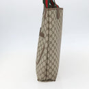 GUCCI GG Supreme Web Sherry Line Tote Bag PVC Beige Red 39 02 003 Auth 156848-4