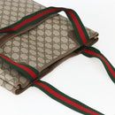 GUCCI GG Supreme Web Sherry Line Tote Bag PVC Beige Red 39 02 003 Auth 156848-5