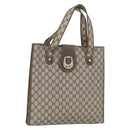 GUCCI GG Supreme Tote Bag PVC Beige Auth 156849-1