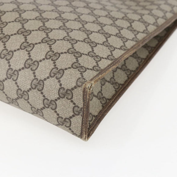 GUCCI GG Supreme Tote Bag PVC Beige Auth 156849