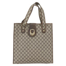 GUCCI GG Supreme Tote Bag PVC Beige Auth 156849-2