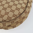 GUCCI GG Canvas Shoulder Bag Beige Silver 122790 Auth 156850-9