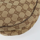GUCCI GG Canvas Shoulder Bag Beige Silver 122790 Auth 156850-15