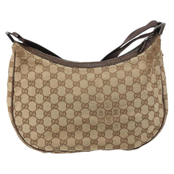 GUCCI GG Canvas Shoulder Bag Beige Silver 122790 Auth 156850 - 0