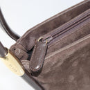 GUCCI Shoulder Bag Suede Brown Gold 000 2855 0550 0 Auth 156851-15