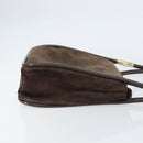 GUCCI Shoulder Bag Suede Brown Gold 000 2855 0550 0 Auth 156851-4