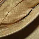 GUCCI Boston Bag Canvas 2way Beige Gold Auth 156852-24