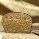 GUCCI Boston Bag Canvas 2way Beige Gold Auth 156852-26