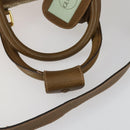 GUCCI Boston Bag Canvas 2way Beige Gold Auth 156852-9