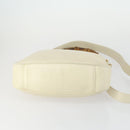 GUCCI Bamboo Hand Bag Leather 2way White Gold 001 0166 1638 Auth 156854-11