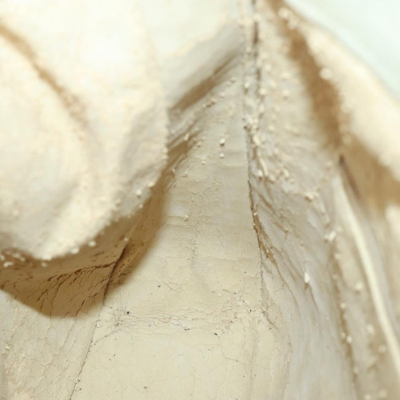 GUCCI Bamboo Hand Bag Leather 2way White Gold 001 0166 1638 Auth 156854