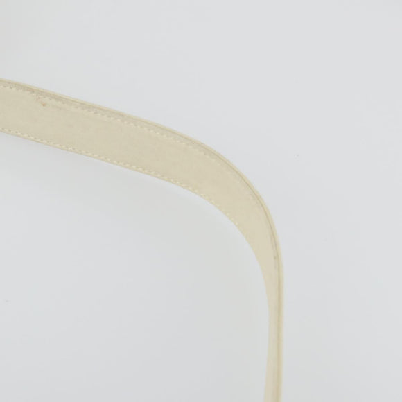 GUCCI Bamboo Hand Bag Leather 2way White Gold 001 0166 1638 Auth 156854