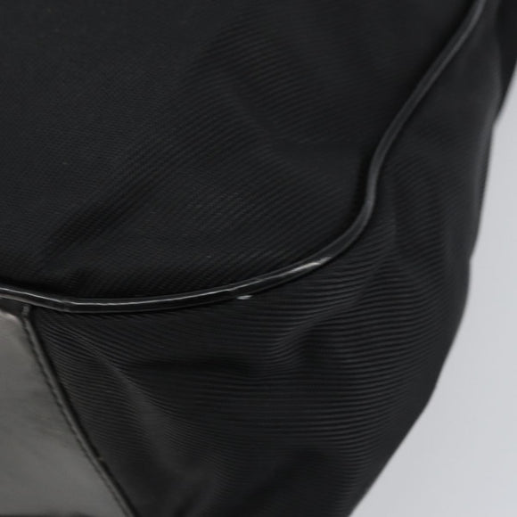 GUCCI Bamboo Hand Bag Nylon Black Silver 001 1998 1577 Auth 156855