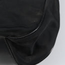 GUCCI Bamboo Hand Bag Nylon Black Silver 001 1998 1577 Auth 156855-15