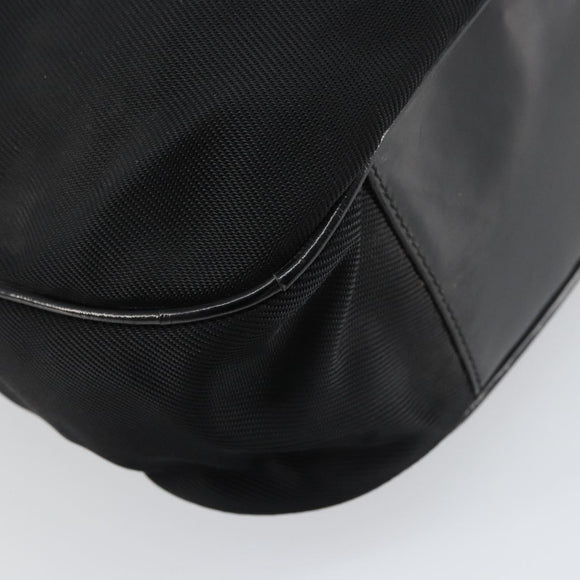 GUCCI Bamboo Hand Bag Nylon Black Silver 001 1998 1577 Auth 156855