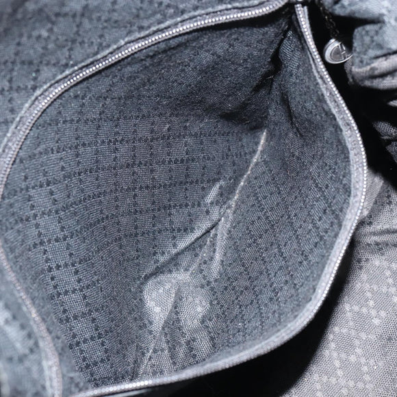 GUCCI Bamboo Hand Bag Nylon Black Silver 001 1998 1577 Auth 156855