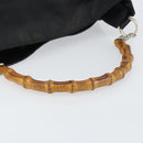 GUCCI Bamboo Hand Bag Nylon Black Silver 001 1998 1577 Auth 156855-7