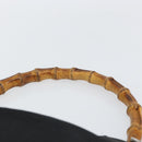 GUCCI Bamboo Hand Bag Nylon Black Silver 001 1998 1577 Auth 156855-8