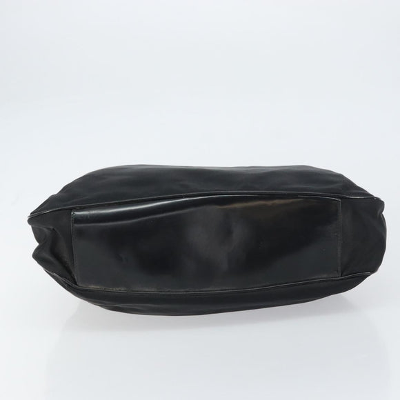 GUCCI Bamboo Hand Bag Nylon Black Silver 001 1998 1577 Auth 156855