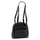 GUCCI Shoulder Bag Enamel Black Gold 001 1075 1650 0 Auth 156856-1