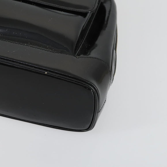 GUCCI Shoulder Bag Enamel Black Gold 001 1075 1650 0 Auth 156856