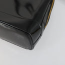 GUCCI Shoulder Bag Enamel Black Gold 001 1075 1650 0 Auth 156856-15